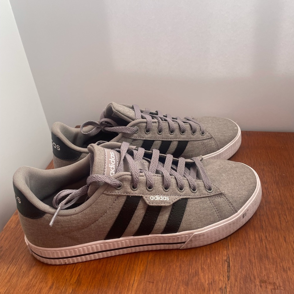Adidas grey canvas size 9.5